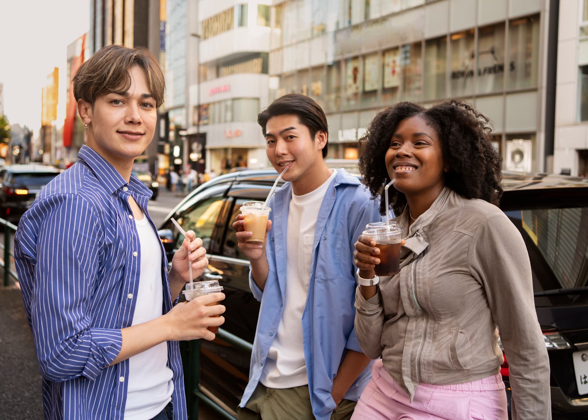 Before: group photo with friends before