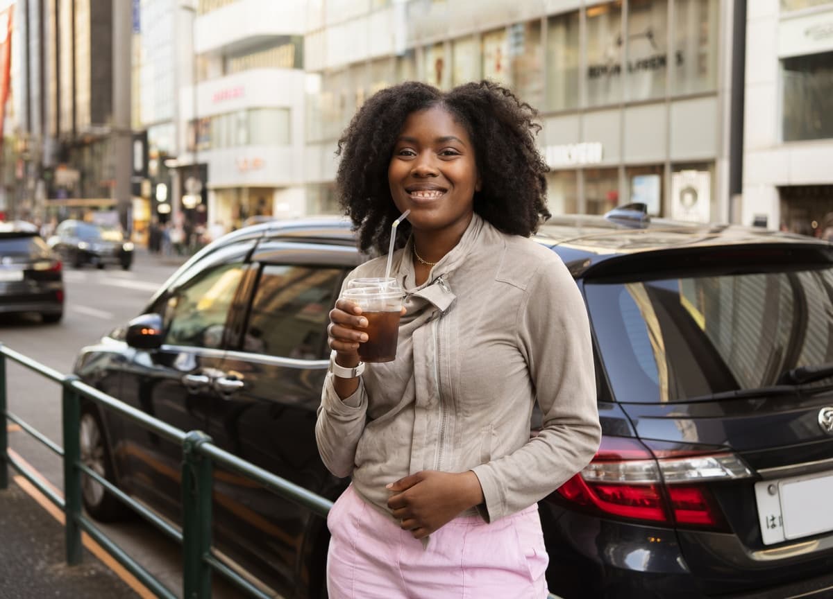 Before: group photo with friends after